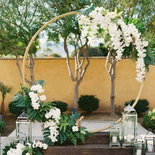Load image into Gallery viewer, iron circle Wedding arch props background single arch flower outdoor lawn wedding flower door rack wedding birthday decoration
